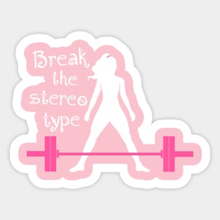 fitness girl, gym girl, fitness, weightlifting girl Sticker